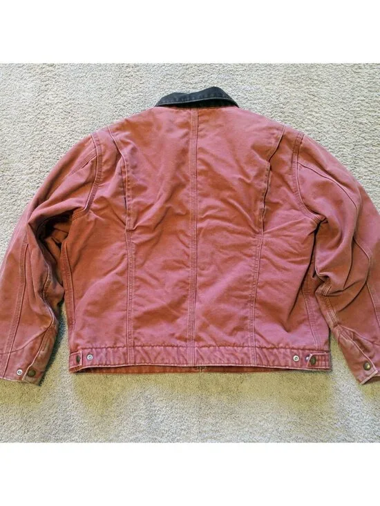 Carhartt Detroit Jacket Women’s XL Vintage Y2K Rose Salmon Pink WJ097 VRS - Picture 4 of 14